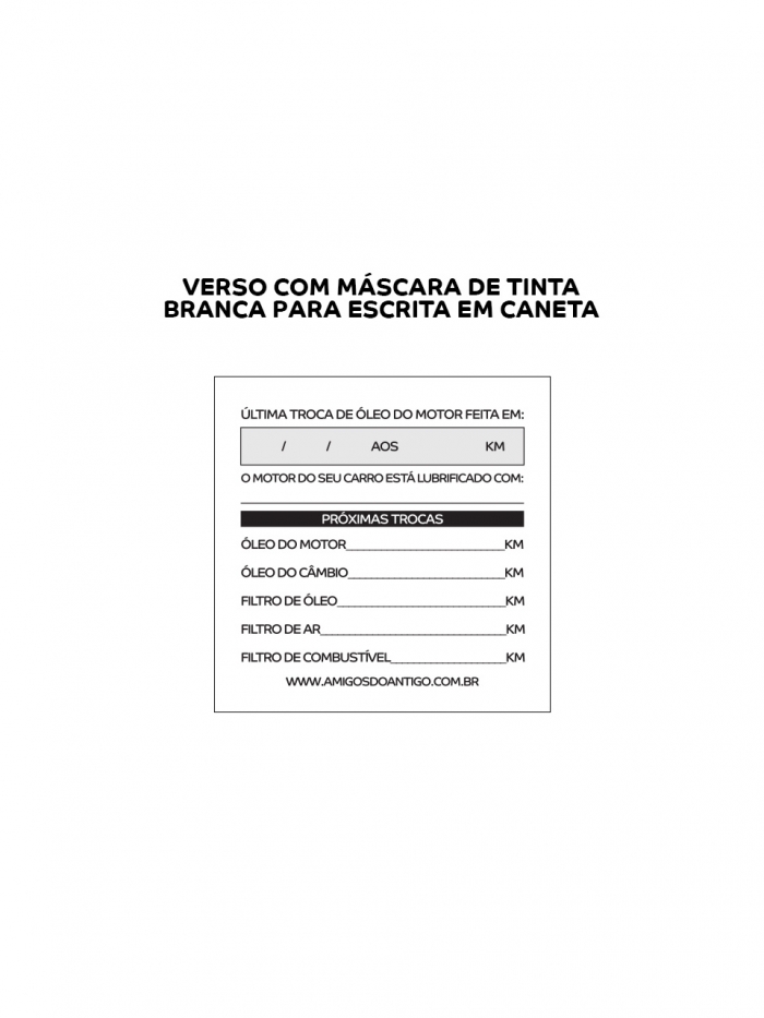 Combo Etiqueta Troca de Óleo - Image 2
